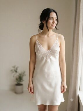 Victoria’s Secret Sz S White Lace Satin Bridal Ethereal Nightgown